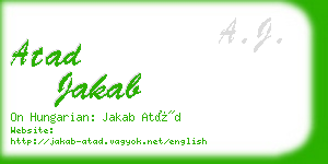 atad jakab business card